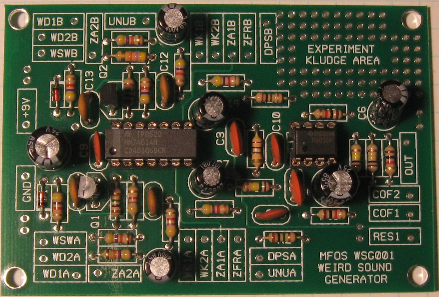 A completed MFOS Weird Sound Generator.