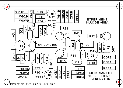 WSG PC board silk-screen legend.